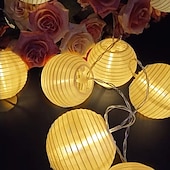 cheap Solar String Lights-Solar LED Lantern String Lights – Waterproof Outdoor String Fairy Lights 1.5M to 3M, Christmas Window Decoration Warm White Bulbs for Outdoor Garden, Party, and Patio Decor