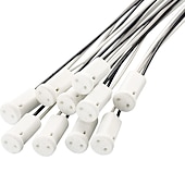ieftine Prize-10buc 20 cm g4 mr11 mr16 accesoriu bricolaj accesoriu bec ceramic soclu alb