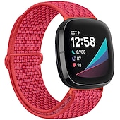 baratos Pulseiras de relógio Fitbit-1 pcs Pulseira de Smartwatch para Fitbit Versa 3 / Sense Náilon Relógio inteligente Alça Ajustável Elástico Respirável Pulseira Esportiva Substituição Pulseira
