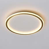 tanie Mocowania podtynkowe i częściowo podtynkowe-Lampa sufitowa LED 40/50 cm Okrąg Oświetlenie do montażu podtynkowego Miedź Metal Podstawowy Mosiądz LED Styl skandynawski 220-240 V.
