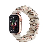 お買い得  Apple Watch Bands-時計バンド のために Apple Watch 38mm 40mm 41mm 42mm 44mm 45mm 49mm iwatch Series Ultra 8 7 6 SE 5 4 3 2 1 生地 置換 ストラップ 女性 弾性ある 伸縮性 シュシュバンド リストバンド