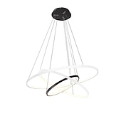 cheap Circle Design-3-Light 80/60/40/20 cm LED Pendant Light Metal Acrylic Ring Circle Design Dimmable Painted Finishes Modern 90W/113W 3-Rings 4-Rings ONLY DIMMABLE WITH REMOTE CONTROL