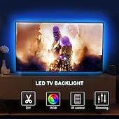 economico Controllo a distanza-luci di striscia a led rgb 5m 10m 15m 20m luci a led cambio colore flessibile smd con telecomando ir e adattatore 100-240v per casa camera da letto cucina tv luci posteriori decorazioni fai da te dc12v