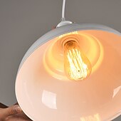 tanie Projekt bębna i stożka-29 cm Pojedynczy projekt Lampy widzące Metal Malowane wykończenia Zabytkowe Styl skandynawski 110-240 V