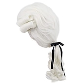 abordables Pelucas históricas-Peluca Rizada de Caballero Abogado Curly George Washington Cosplay Pelucas de Halloween Carnaval