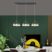 abordables Éclairages pour îlot-led pendentif lumière trois têtes salle à manger lampe led lumière de luxe mode longue table lustre simple moderne bar club lampe salle à manger cuisine 72cm