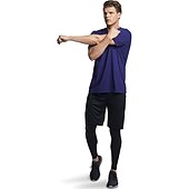 baratos Camisetas masculinas casuais-Homens Camiseta Camisas antiumidade Manga Curta Decote Redondo Todas as Estações Tecido Básico Casual Royal blue 1 Preto Branco Top Tee para Homens
