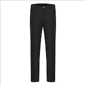 economico Abiti formali-Completi da Sposa Uomo Nero Borgogna Blu Scuro 2 Pezzi Colore Solido Sottile Unico Petto Tre Bottoni