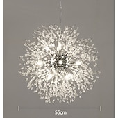 abordables Lámparas de araña-Lámpara colgante de luz led, lámpara de cristal, fuegos artificiales de cromo de 9 luces, lámpara colgante moderna de sputnik, lámpara colgante para sala de estar, comedor y dormitorio