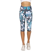 abordables Leggings et collants de yoga-Femmes Pantalon de yoga Poches Latérales Lifting des fesses Contrôle du ventre Taille haute Pilates Entraînement en salle Course Collants Leggings Capri Bas Imprimé Noir + Rose + Vert Noir Blanche