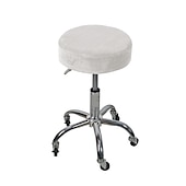 cheap Dining Chair Cover-Round Bar Stool Covers Velvet Stretch Dining Chair Seat Slipcover Cushion Slipcover Elastic Soft and Washable for Wedding Party Wedding