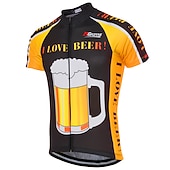 economico Maglie da uomo-Per uomo Maglia da Ciclismo A Motivi Divertente Birra dell'Oktoberfest Manica Corta Bicicletta Top con 3 tasche posteriori Mountain Bike MTB Ciclismo su strada Resistente ai Raggi UV Asciugatura
