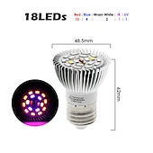cheap Plant Growing Lights-LED Plant Grow Light Lamp Bulb Full Spectrum E27 Phytolamp Full Range ffor Indoor Plants Greenhouse Vegetables Succulent Hydroponics Organic Seedlings 1pc