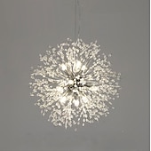 abordables Lámparas de araña-Lámpara colgante de luz led, lámpara de cristal, fuegos artificiales de cromo de 9 luces, lámpara colgante moderna de sputnik, lámpara colgante para sala de estar, comedor y dormitorio