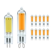 tanie Żarówki LED 2-pinowe-Żarówka led 10 sztuk g9 cob 3 w 7 w 5 w szkło g4 lampa 220 v g4led światło punktowe do wisiorek oprawa oświetleniowa żyrandole oświetleniowe do domu
