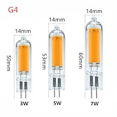 tanie Żarówki LED 2-pinowe-Żarówka led 10 sztuk g9 cob 3 w 7 w 5 w szkło g4 lampa 220 v g4led światło punktowe do wisiorek oprawa oświetleniowa żyrandole oświetleniowe do domu