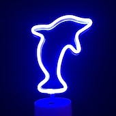 preiswerte Neon-LED-Beleuchtung-Flamingo Kokosnussbaum Engel Dekorations Beleuchtung 3D Nachtlicht Kinderzimmer Nachtlicht Nächtliche Beleuchtung lieblich Geburtstag Mit USB-Anschluss ON / OFF Ramadan Festival Neujahr AAA-Batterien