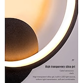 זול אורות קיר פנימיים-lightinthebox סיליקון led מנורת קיר עגולה מרובעת 8w 2-in-1 מנורת קיר ביתית עם מתג eu/us תקע מתאים לחדר שינה ומסעדה