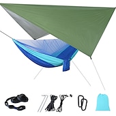 economico accessori per picnic e campeggio-Amaca con zanzariera da campeggio Copertura a sospensione per amaca Esterno Portatile Crema solare Repellenti anti-insetti Ultra leggero (UL) Traspirante Paracadute in nylon con moschettoni e