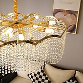 זול נברשות-נברשת קריסטל אור תליון led 60 ס&quot;מ פנס desgin נירוסטה מודרנית 110-120 v 220-240 v