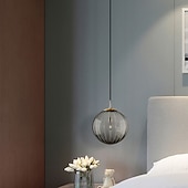 cheap Island Lights-LED Pendant Light Bedside Light Glass Globe Design Modern 15 cm Lantern Desgin Metal Electroplated Modern Artistic 110-120V 220-240V