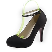 ieftine Formal-Tocuri înalte cu curea la gleznă din satin alb elegant – pantofi clasici de mireasă pentru nunți, evenimente formale și petreceri de seară
