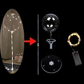 ieftine Lumini decorative-lumini led baloane decor balon folie transparenta lumina pentru petrecere ziua de nastere nunta decor de craciun decor pentru casa stand coloana cu baza