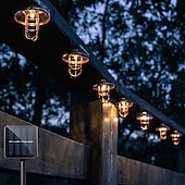 abordables Lumières de cordes solaires-guirlande lumineuse solaire d&#039;extérieur - étanche 3 m&amp;amp;Guirlande lumineuse en fer forgé de 5 m avec télécommande pour Noël, décorations de fêtes de fin d&#039;année