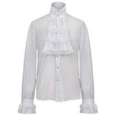 cheap Tops-Retro Vintage Medieval Blouse / Shirt Masquerade Ren Faire Prince Vampire Aristocrat Normal Men&#039;s Pirate Fantasy Steampunk Carnival New Year Masquerade Event / Party Festival Adults&#039; Blouse All