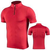 cheap Men&#039;s Tracksuit &amp; Hoodie-Men&#039;s Compression Shirt Running Shirt Half Zip Short Sleeve Tee Tshirt Athletic Summer Spandex Breathable Quick Dry Moisture Wicking Soft Gym Workout Running Active Training Sportswear Activewear