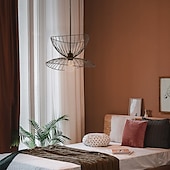 cheap Island Lights-LED Pendant Light Bedside Light Black Gold 45 cm Retro Pendant Light Metal Vintage Style Iron Hat Painted Bedroom Dining Room Living Room Lights DIY Lights