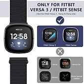 baratos Pulseiras de relógio Fitbit-1 pcs Pulseira de Smartwatch para Fitbit Versa 3 / Sense Náilon Relógio inteligente Alça Ajustável Elástico Respirável Pulseira Esportiva Substituição Pulseira