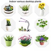 cheap Plant Growing Lights-LED Grow Lights Dimmable Growing Light Fixture 10W 20W 30W with Plug for Desktop Plants Home Office Vegetable Greenhouse 20-40-60-80 LED Beads 1 Set