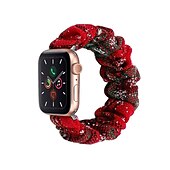 お買い得  Apple Watch Bands-時計バンド のために Apple Watch 38mm 40mm 41mm 42mm 44mm 45mm 49mm iwatch Series Ultra 8 7 6 SE 5 4 3 2 1 生地 置換 ストラップ 女性 弾性ある 伸縮性 シュシュバンド リストバンド
