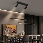 economico Lampadari-lampada a sospensione a led nera 110 cm luce a isola con faretti lampadario in alluminio stile artistico stile moderno eleganti finiture verniciate artistiche 110-120 v 220-240 v