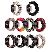 お買い得  Apple Watch Bands-時計バンド のために Apple Watch 38mm 40mm 41mm 42mm 44mm 45mm 49mm iwatch Series Ultra 8 7 6 SE 5 4 3 2 1 生地 置換 ストラップ 女性 弾性ある 伸縮性 シュシュバンド リストバンド