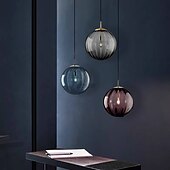cheap Island Lights-LED Pendant Light Bedside Light Glass Globe Design Modern 15 cm Lantern Desgin Metal Electroplated Modern Artistic 110-120V 220-240V