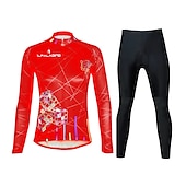 economico Set di abbigliamento da donna-Per donna Manica lunga Maglia con pantaloni da ciclismo Gonna da ciclismo Estate Licra Poliestere Verde Nero Viola Divertente Bicicletta Completo tuta Pad 3D Traspirante Resistente ai raggi UV