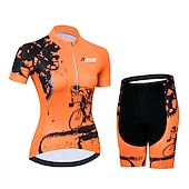 abordables Conjuntos de Ropa de Mujer-Mujer Maillot de Ciclismo con Culotte Manga Corta MTB Bicicleta Montaña Ciclismo Carretera Amarillo Rosa Azul Equipo Bicicleta Licra Deportes Ropa