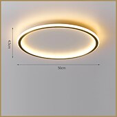 tanie Mocowania podtynkowe i częściowo podtynkowe-Lampa sufitowa LED 40/50 cm Okrąg Oświetlenie do montażu podtynkowego Miedź Metal Podstawowy Mosiądz LED Styl skandynawski 220-240 V.