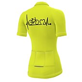 billiga Tröjor för kvinnor-Dam Cykeltröja Grafisk Rolig Cykel T-shirt Tröja Överdelar med 3 bakfickor Bergscykling Vägcykling Solskyddskräm Torkar snabbt Dragkedja fram Spänning sporter Gul Röd Blå Kläder