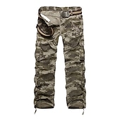 cheap Cargo Pants-Men&#039;s Work Pants Hiking Cargo Pants Hiking Pants Trousers Camo Outdoor Ripstop Multi Pockets Breathable Soft Cotton Pants / Trousers Bottoms Jungle camouflage Army Green Camouflage Grey Khaki Work