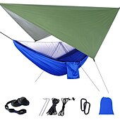 economico accessori per picnic e campeggio-Amaca con zanzariera da campeggio Copertura a sospensione per amaca Esterno Portatile Crema solare Repellenti anti-insetti Ultra leggero (UL) Traspirante Paracadute in nylon con moschettoni e