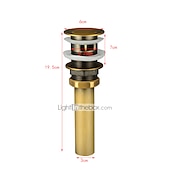 halpa Klassinen-antiikkipronssi messinkihanasarja, vesiputous antiikkipronssikannelle asennettu yksikahvainen yksireikäinen kylpyhana kuuma- ja kylmäkytkimellä ja viemärillä