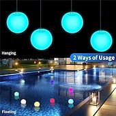 رخيصةأون أضواء تحت الماء-ضوء خارجي 1x 2x 6x ip68 مقاوم للماء rgb led للسباحة مصباح كروي عائم rgb حديقة المنزل ktv بار حفل زفاف ديكور عطلة الصيف الإضاءة