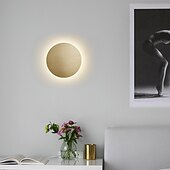 ieftine Aplici de Interior-lightinthebox lumina de perete cu led living dormitor lumina de perete rotunda din cupru ip20 stil nordic alb cald/alb natural/alb rece 14/24/32 w