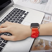 お買い得  Apple Watch Bands-時計バンド のために Apple Watch 38mm 40mm 41mm 42mm 44mm 45mm 49mm iwatch Series Ultra 8 7 6 SE 5 4 3 2 1 生地 置換 ストラップ 女性 弾性ある 伸縮性 シュシュバンド リストバンド
