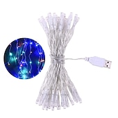 voordelige USB-lichtslingers-elegante bruiloft receptie feest led lichtsnoer usb aangedreven warm wit multi kleur kerst bruiloft decoratie 3m 6m 10m