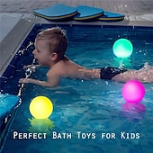 cheap Underwater Lights-LED Floating Pool Light Outdoor with Remote Controller RGB Color Changing Glowing Ball Light for Garden Lawn Home Party Swimming Pool Decoration Lighting Rechargeable