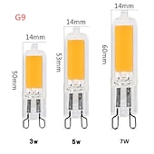 tanie Żarówki LED 2-pinowe-Żarówka led 10 sztuk g9 cob 3 w 7 w 5 w szkło g4 lampa 220 v g4led światło punktowe do wisiorek oprawa oświetleniowa żyrandole oświetleniowe do domu